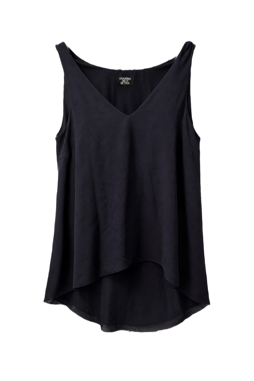 1990s Black Cotton Tank Top - Front View