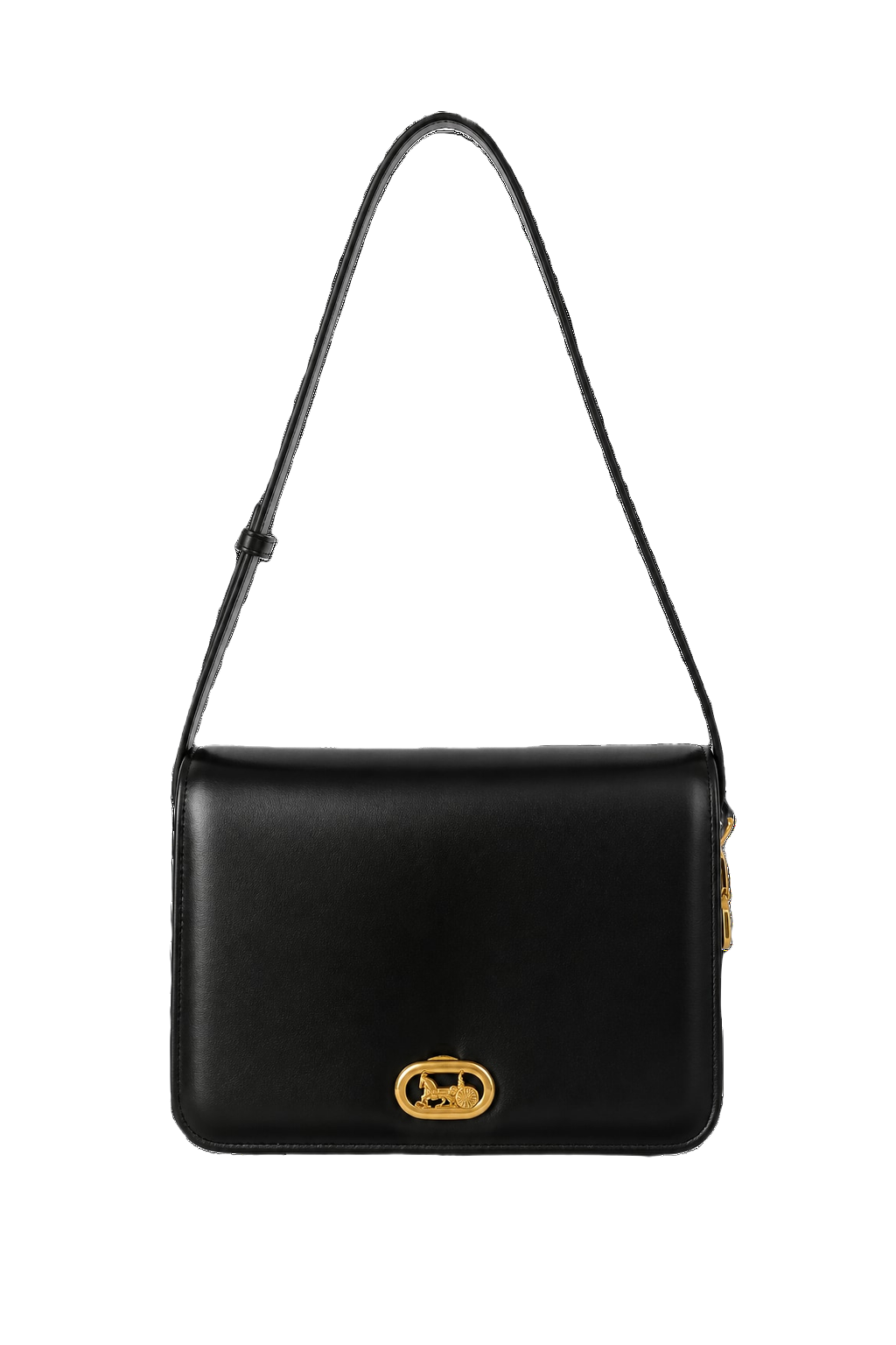 1980s Black Leather Bag - Front View