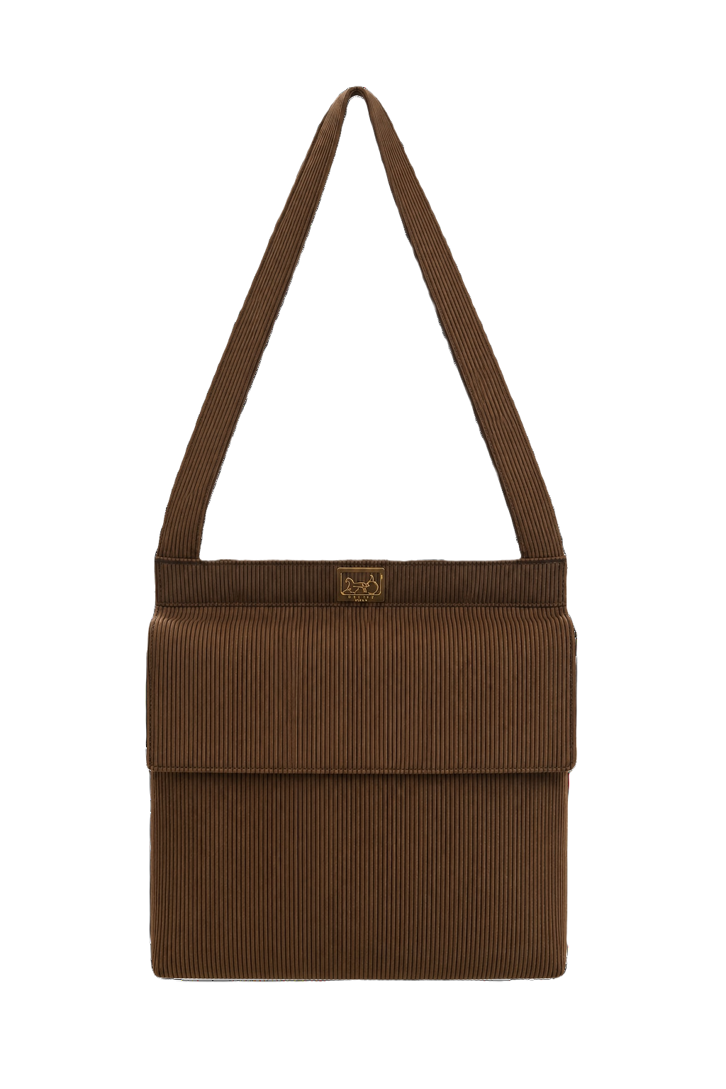 1990s Brown Textured Bag - Front View