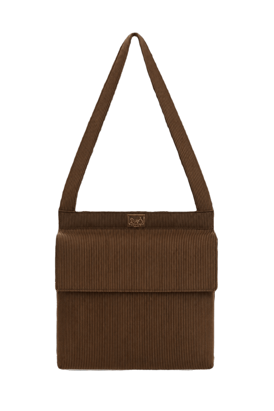 1990s Brown Textured Bag - Front View