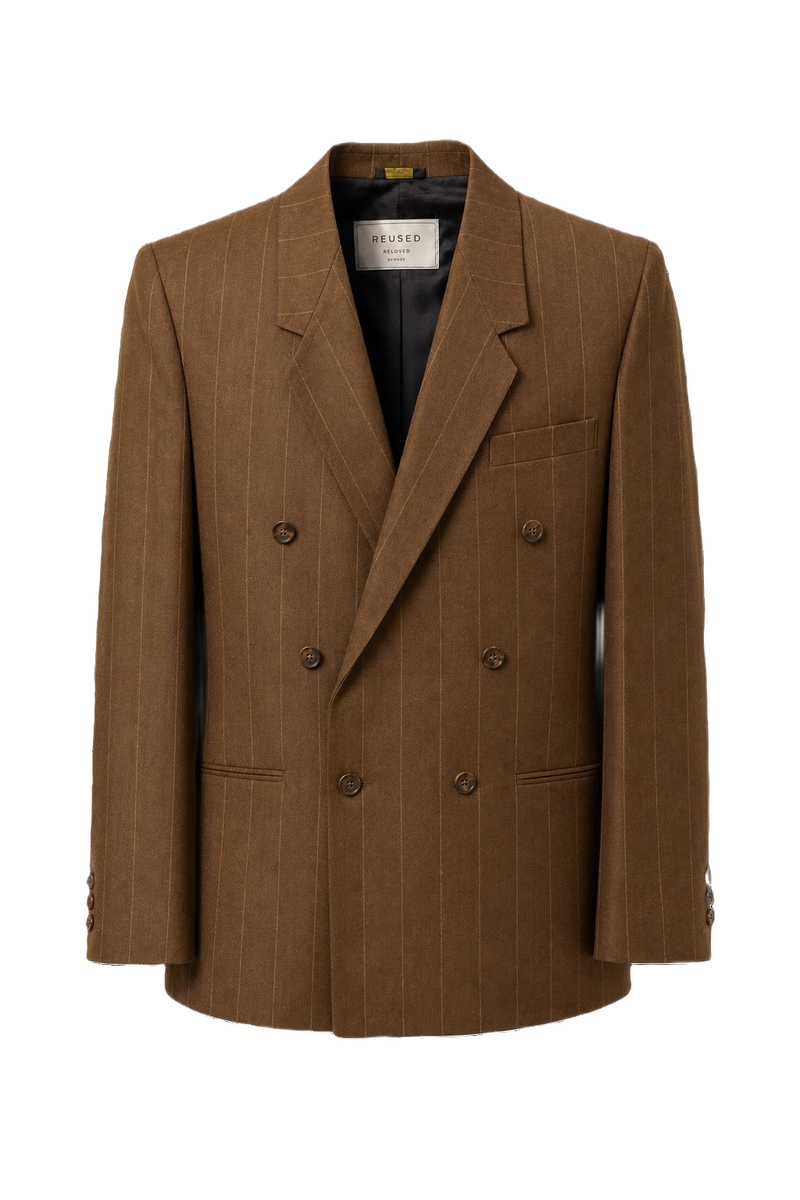 1980s Brown Wool Blazer - Front View
