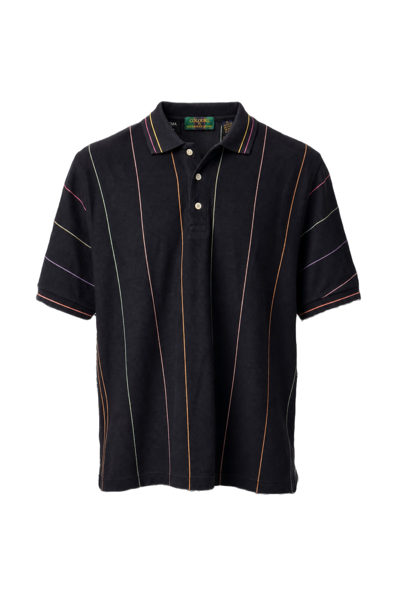 1980s Navy Blue Cotton Polo - Front View