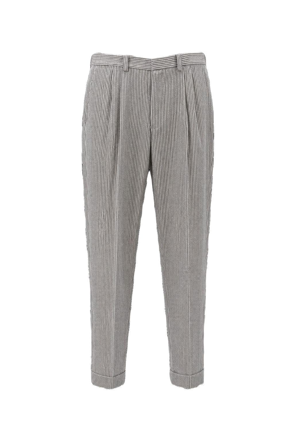 1980s White Cotton Trousers - Front View