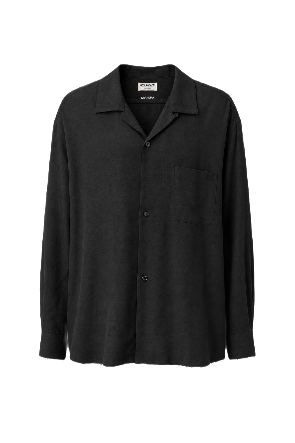 1990s Black Cotton Shirt - Front View