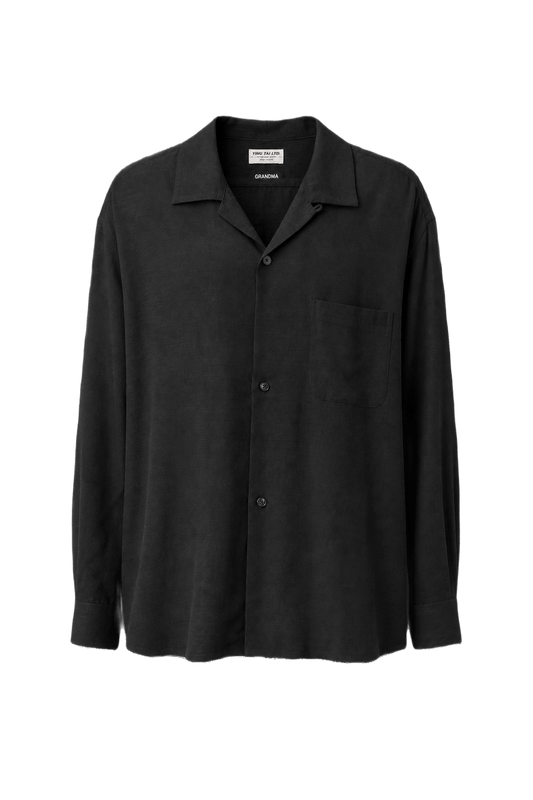 1990s Black Cotton Shirt - Front View