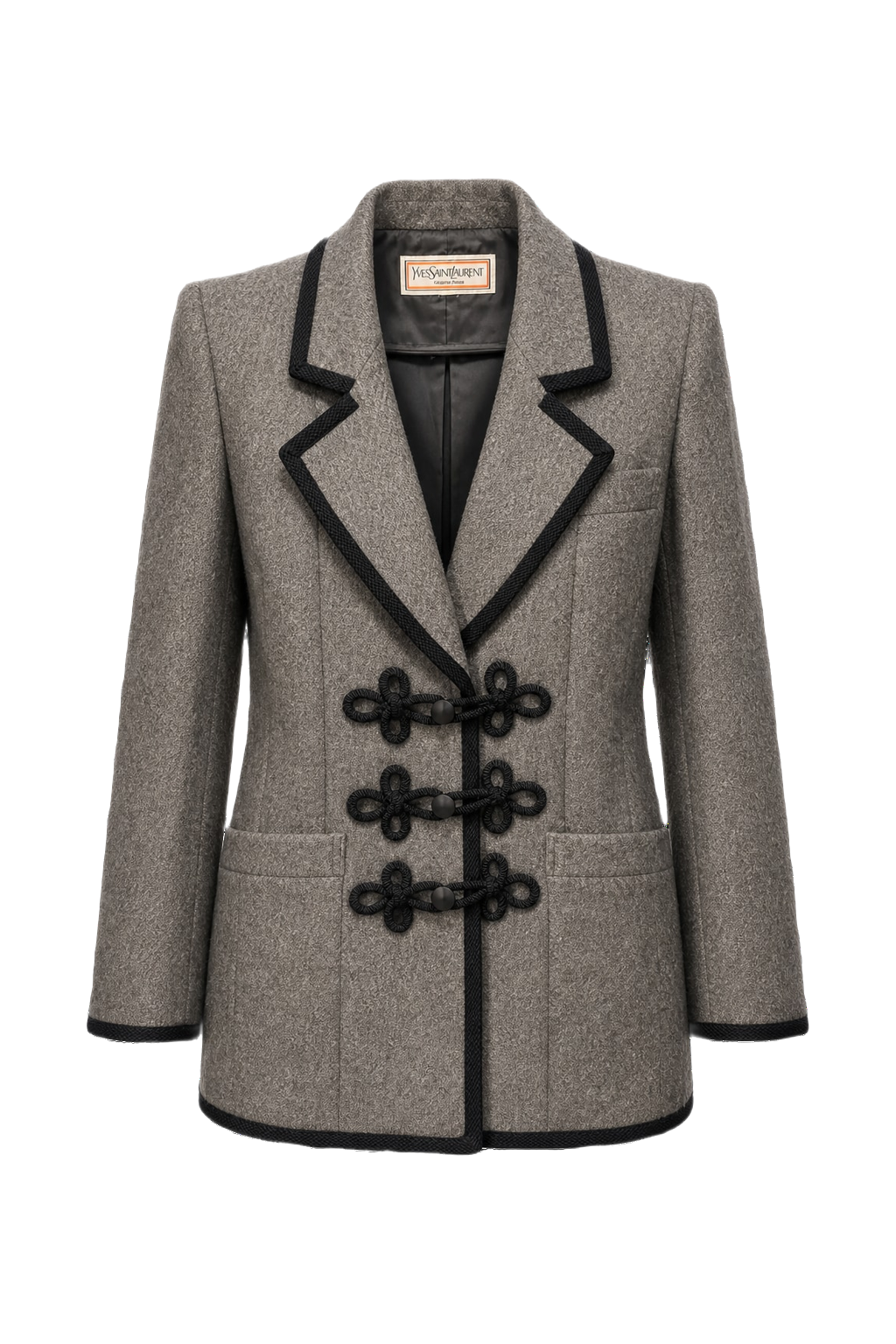 1970s Grey Wool Jacket - Front View