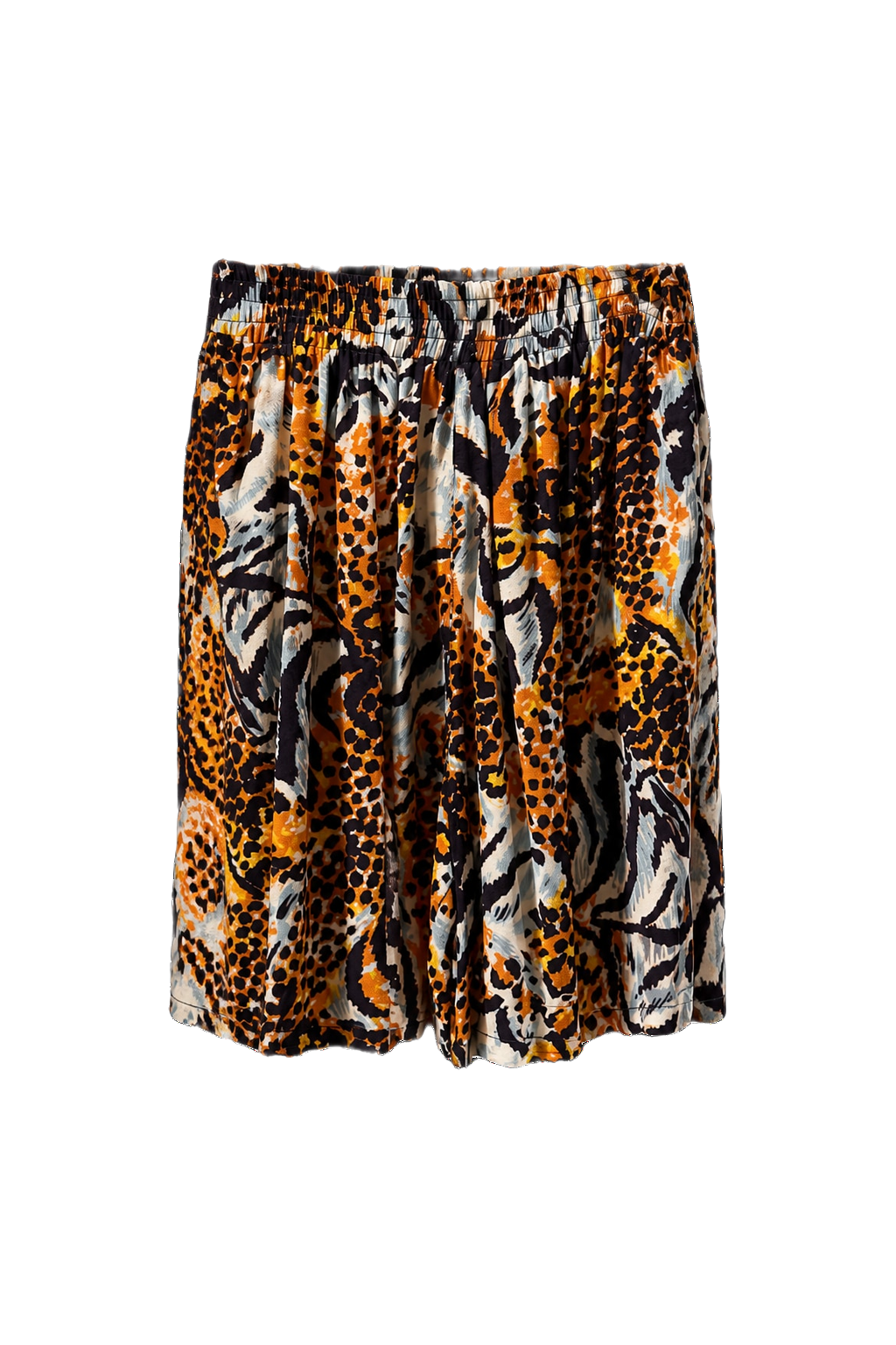 1980s Orange Cotton Shorts - Front View