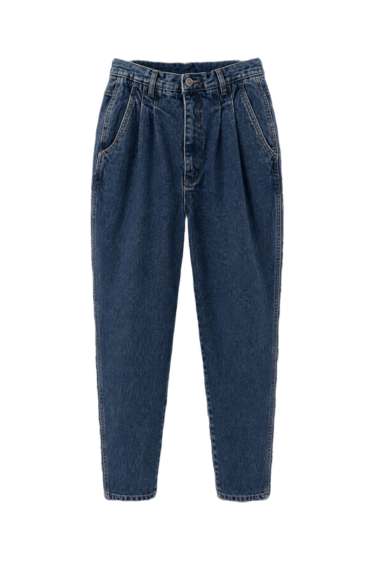 1980s Blue Denim Jeans - Front View