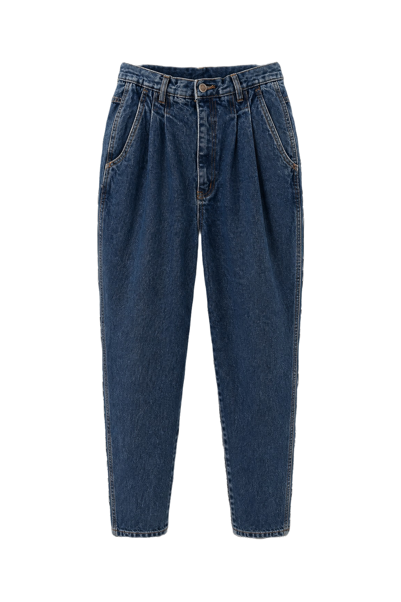 1980s Blue Denim Jeans - Front View
