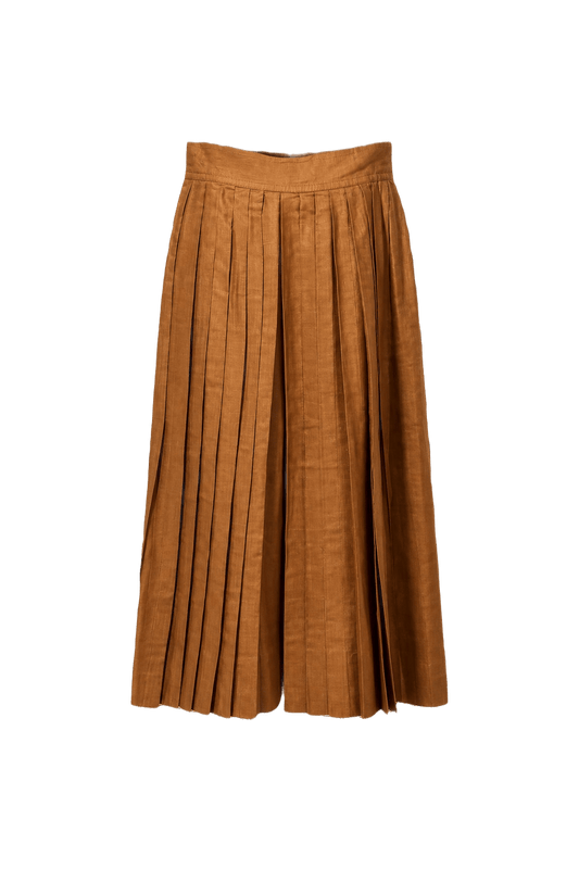 1950s Mustard Wool Skirt - Front View