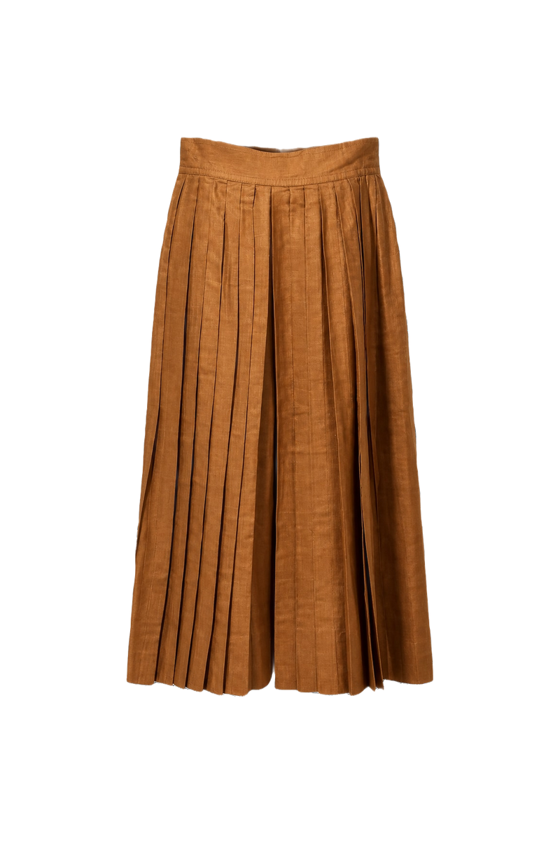 1950s Mustard Wool Skirt - Front View