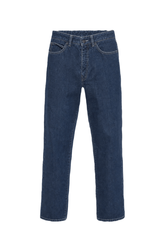 1990s Dark Blue Denim Jeans - Front View
