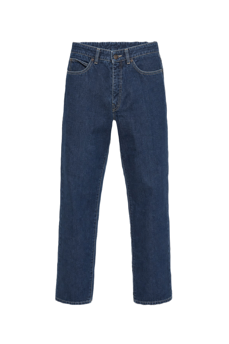 1990s Dark Blue Denim Jeans - Front View