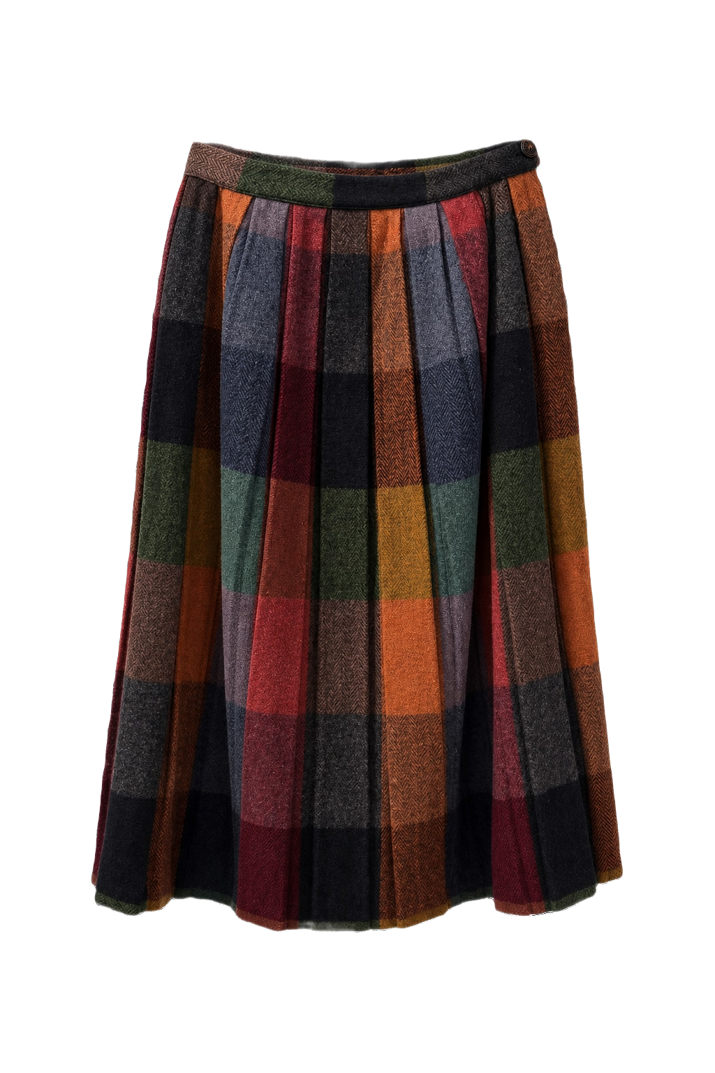 1950s Multi Wool Skirt - Front View