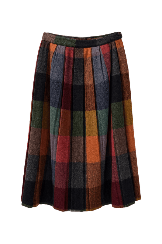 1950s Multi Wool Skirt - Front View