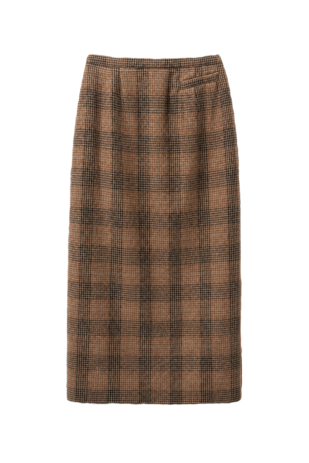 1960s Brown Wool Skirt - Front View