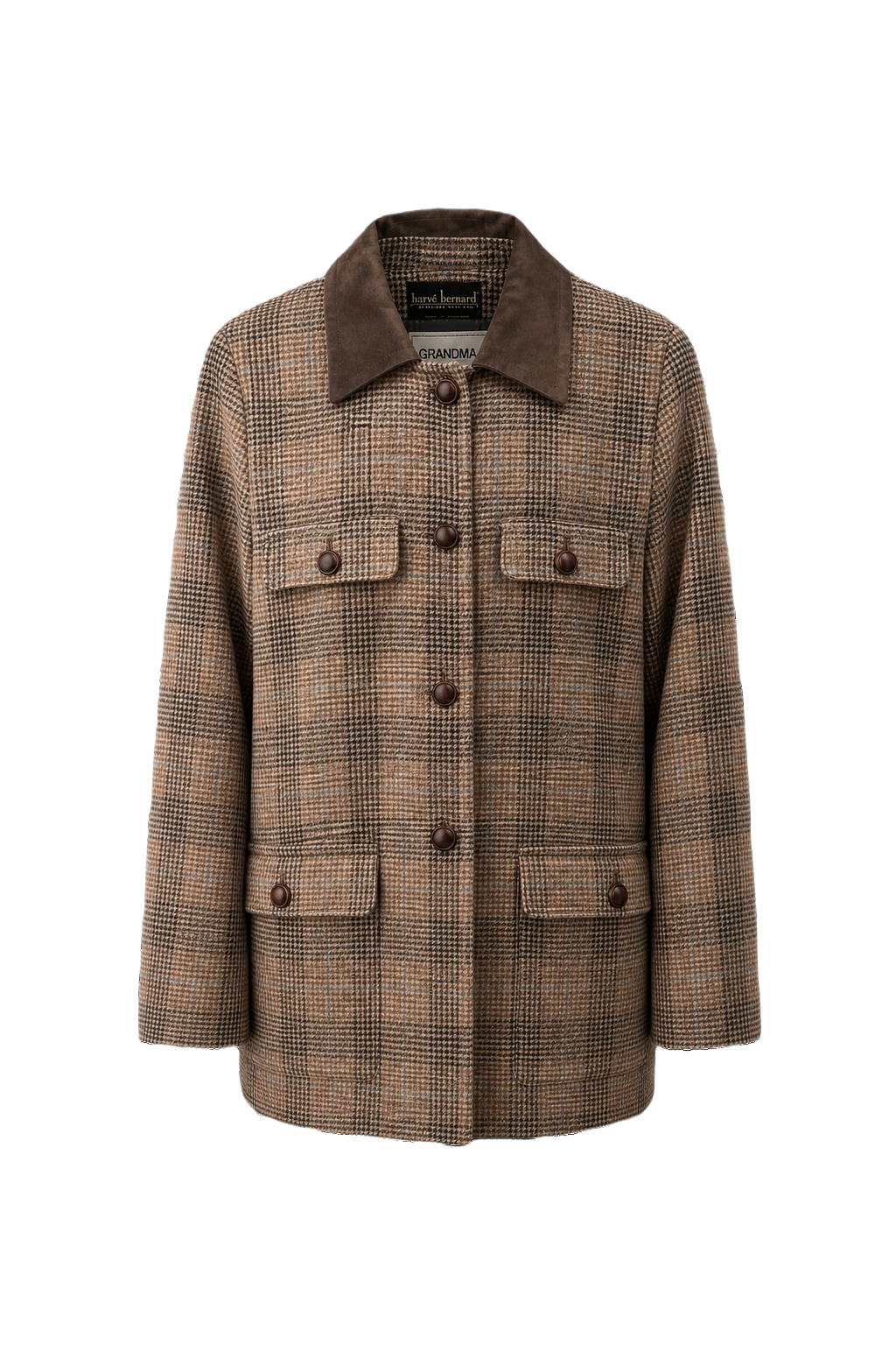 1970s Brown Wool Jacket - Front View