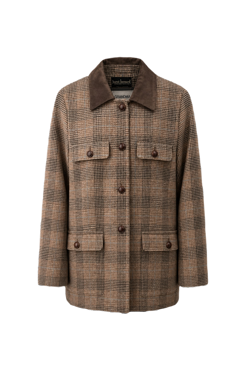 1970s Brown Wool Jacket - Front View
