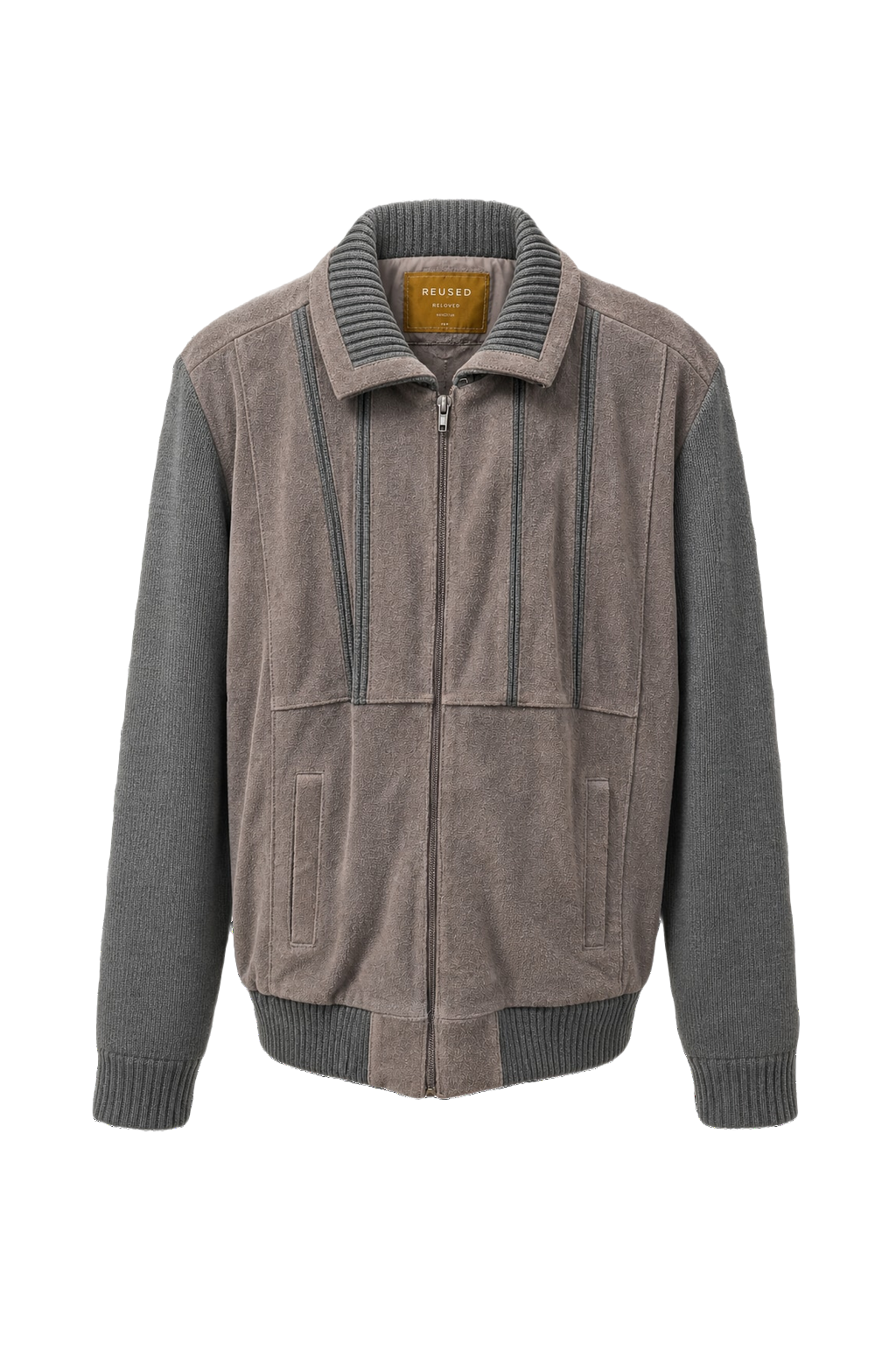 1980s Taupe Suede Jacket - Front View