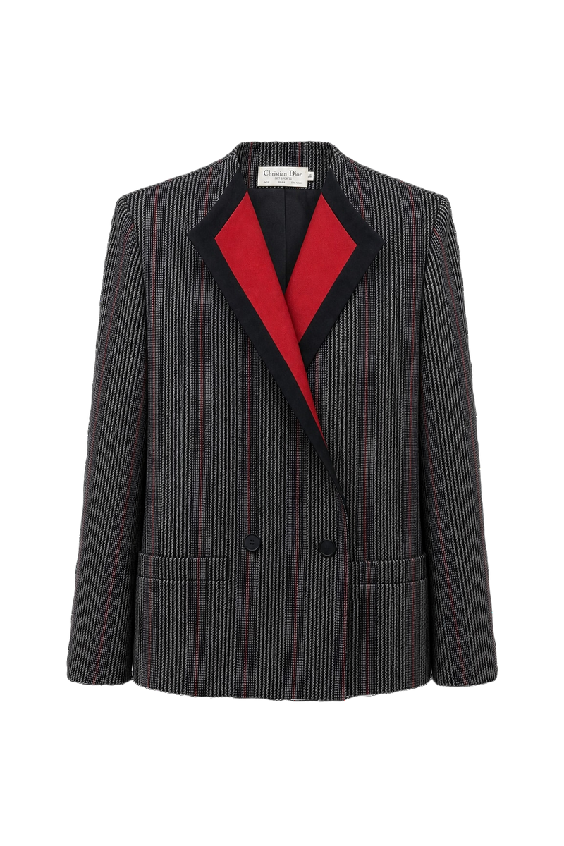 1980s Black Wool Blazer - Front View