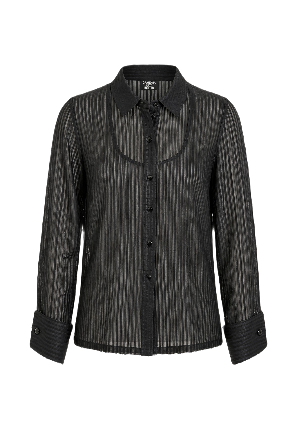 1990s Black Synthetic Shirt - Front View