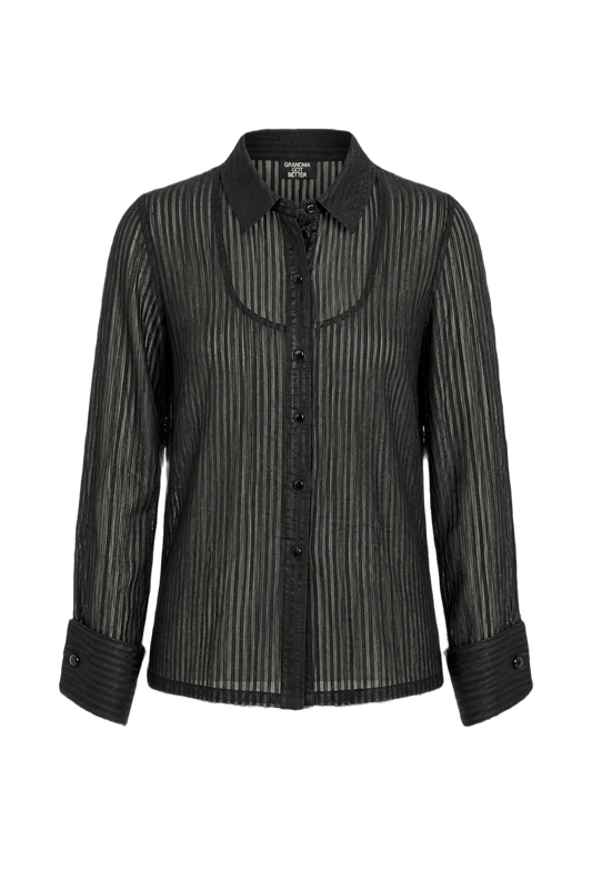 1990s Black Synthetic Shirt - Front View