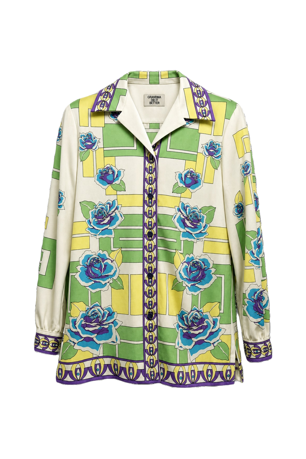 1960s Cream Synthetic Shirt - Front View
