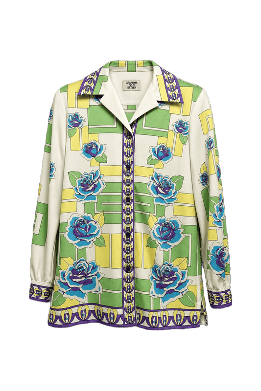 1960s Cream Synthetic Shirt - Front View