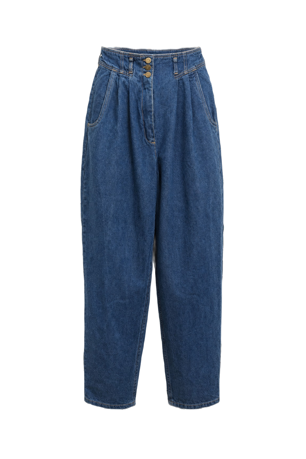 1980s Medium Blue Denim Jeans - Front View