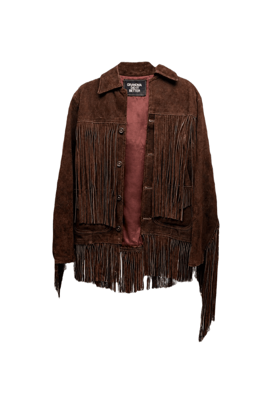 1970s Brown Suede Jacket - Front View