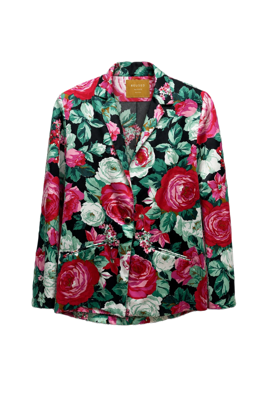 1980s Multicolor Synthetic Blend Blazer - Front View
