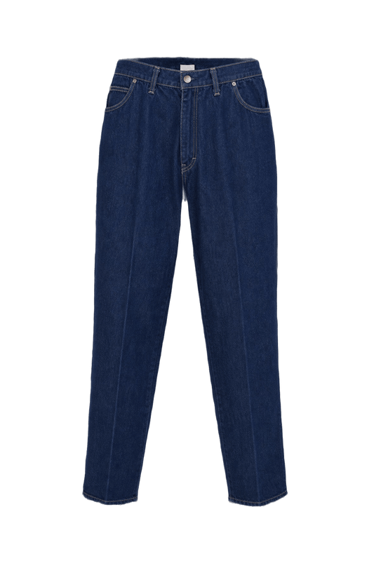 1980s Dark Blue Denim Jeans - Front View
