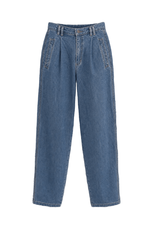 1980s Light Blue Denim Jeans - Front View