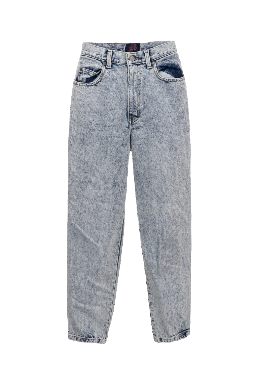 1980s Light Blue Cotton Jeans - Front View
