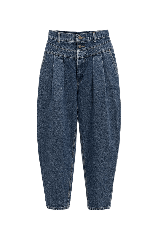 1990s Blue Cotton Jeans - Front View
