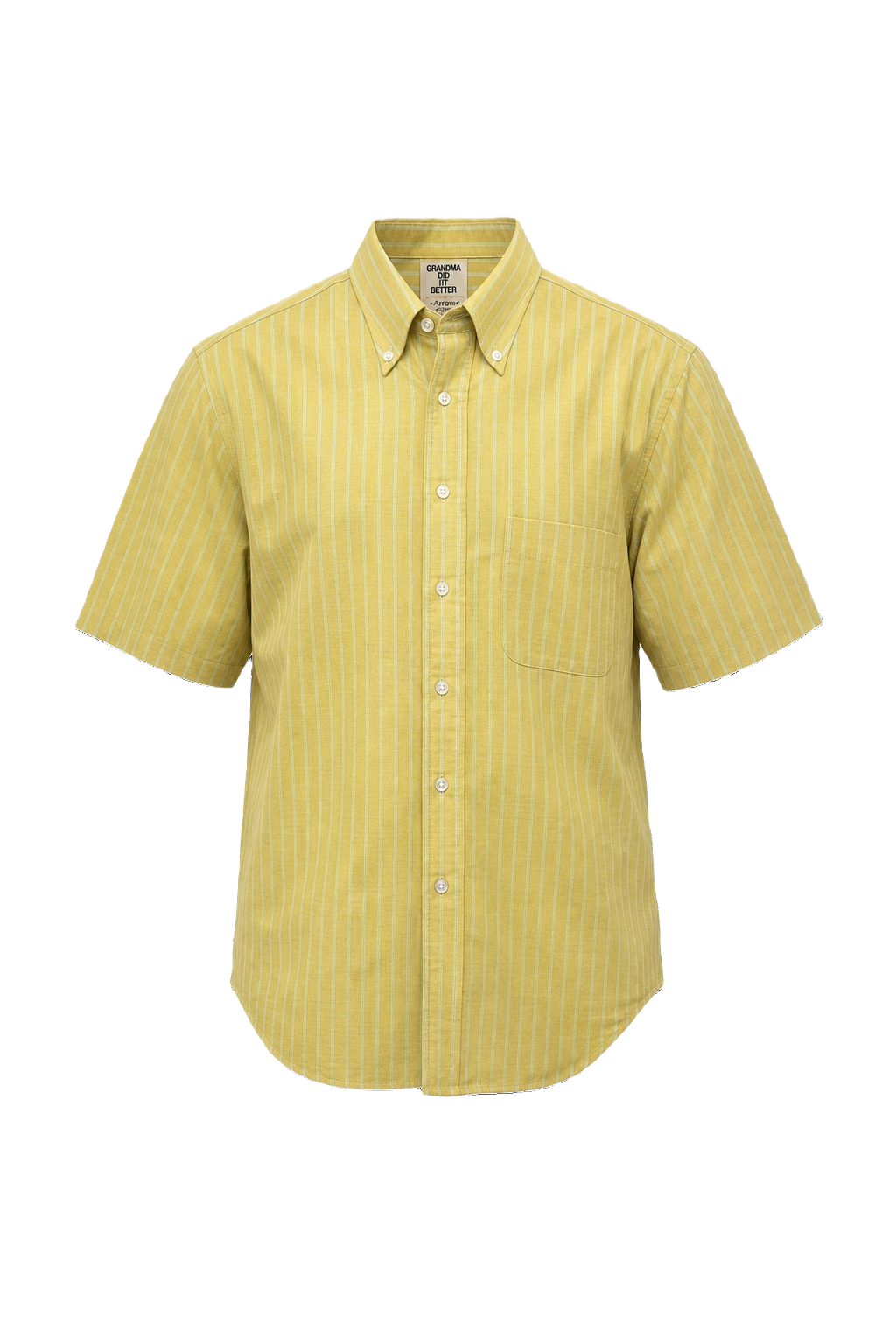 1970s Yellow Cotton Shirt - Front View