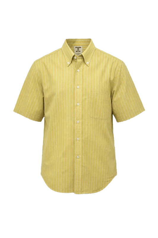 1970s Yellow Cotton Shirt - Front View