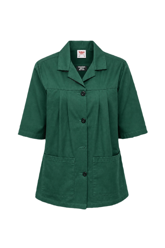 1970s Green Cotton Jacket - Front View
