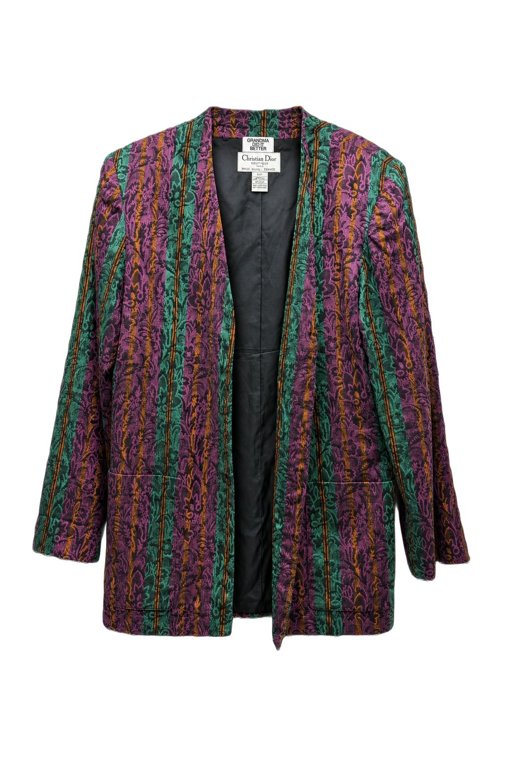 1980s Purple Cotton Blazer - Front View