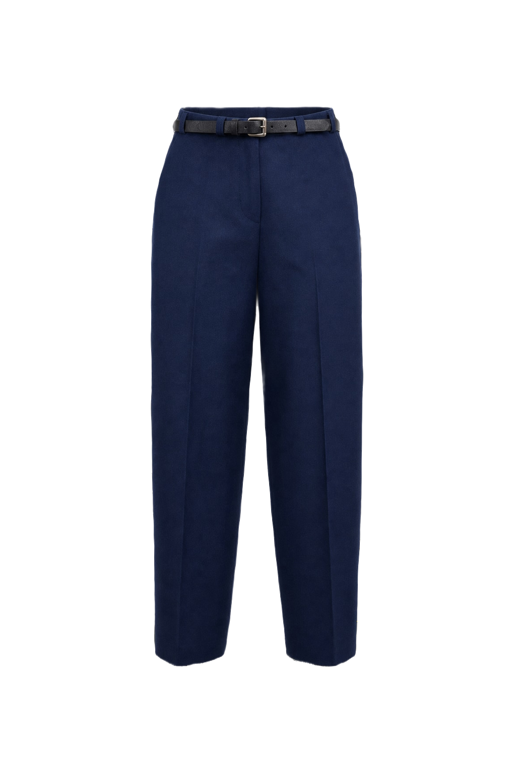 1970s Navy Blue Wool Trousers - Front View