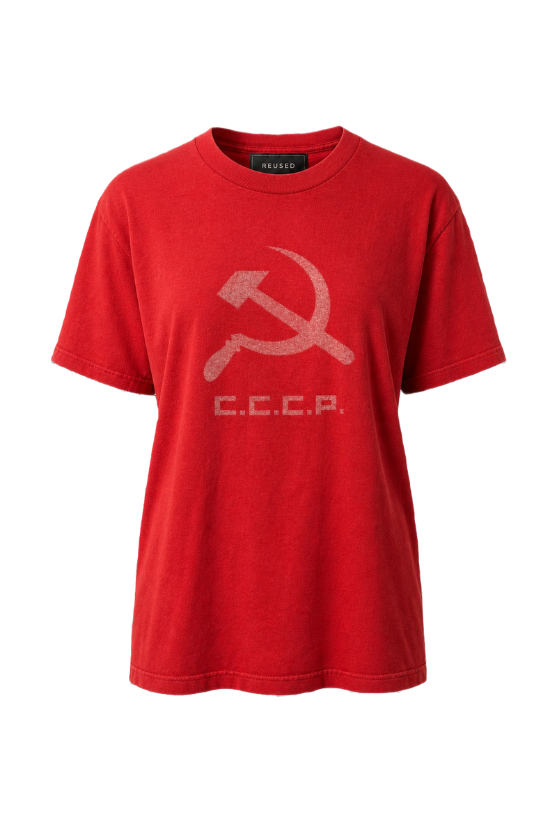 1990s Red Cotton T-Shirt - Front View