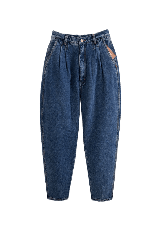 1980s Medium Blue Denim Jeans - Front View