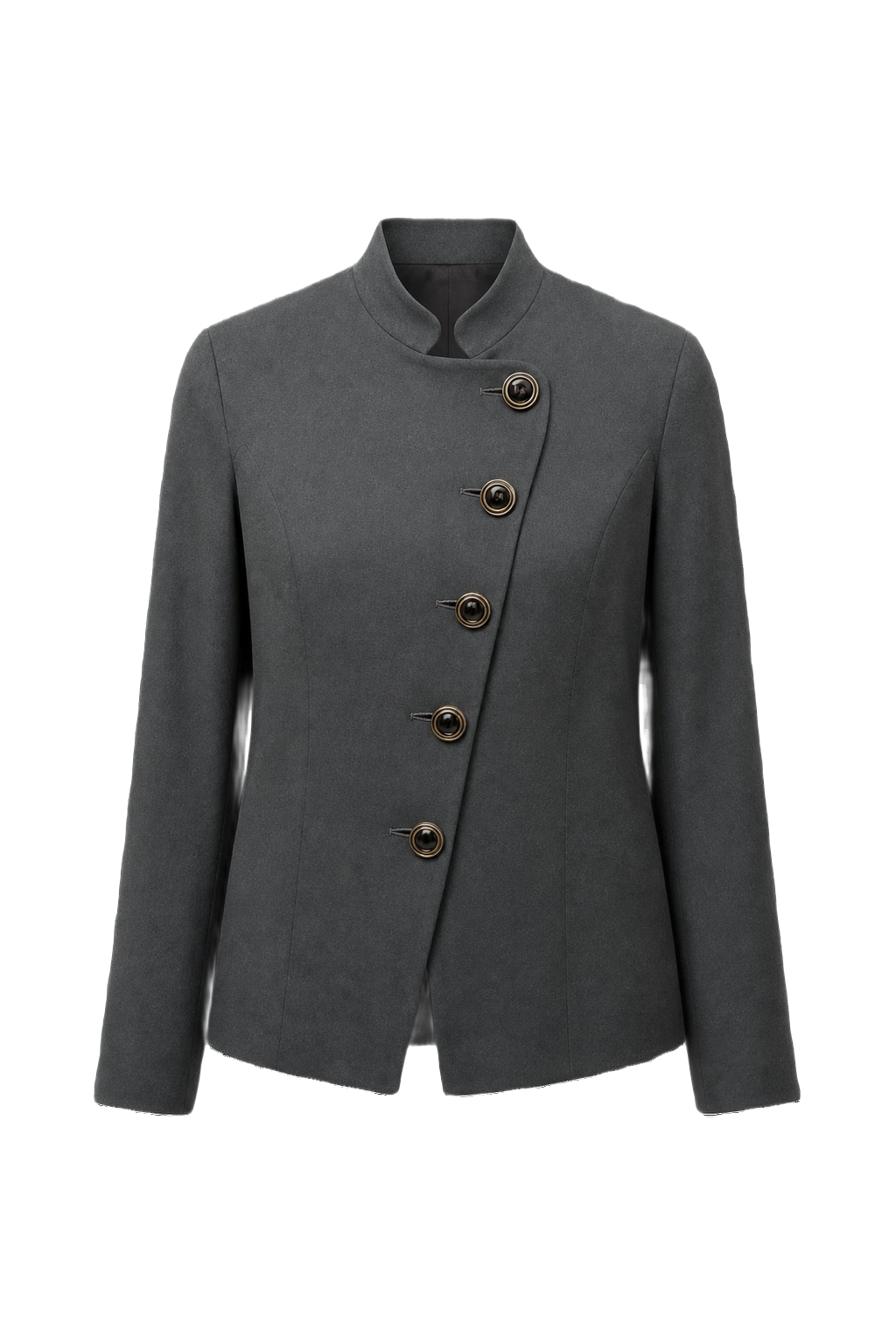 1980s Black Wool Jacket - Front View