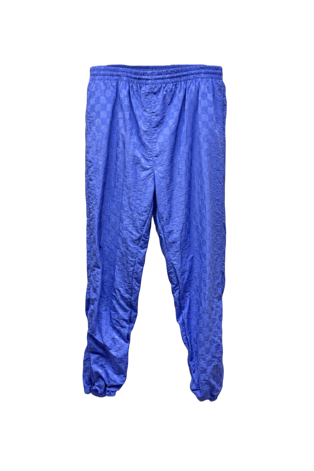 1990s Blue Nylon Pants - Front View