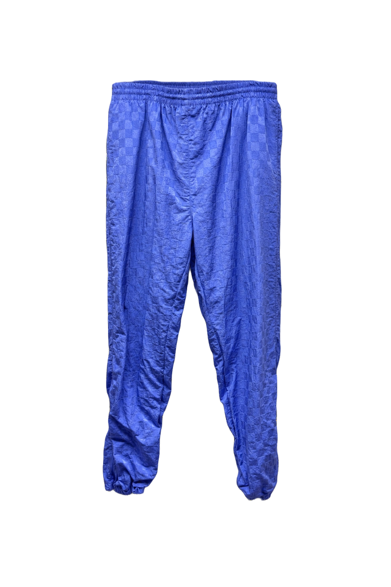 1990s Blue Nylon Pants - Front View