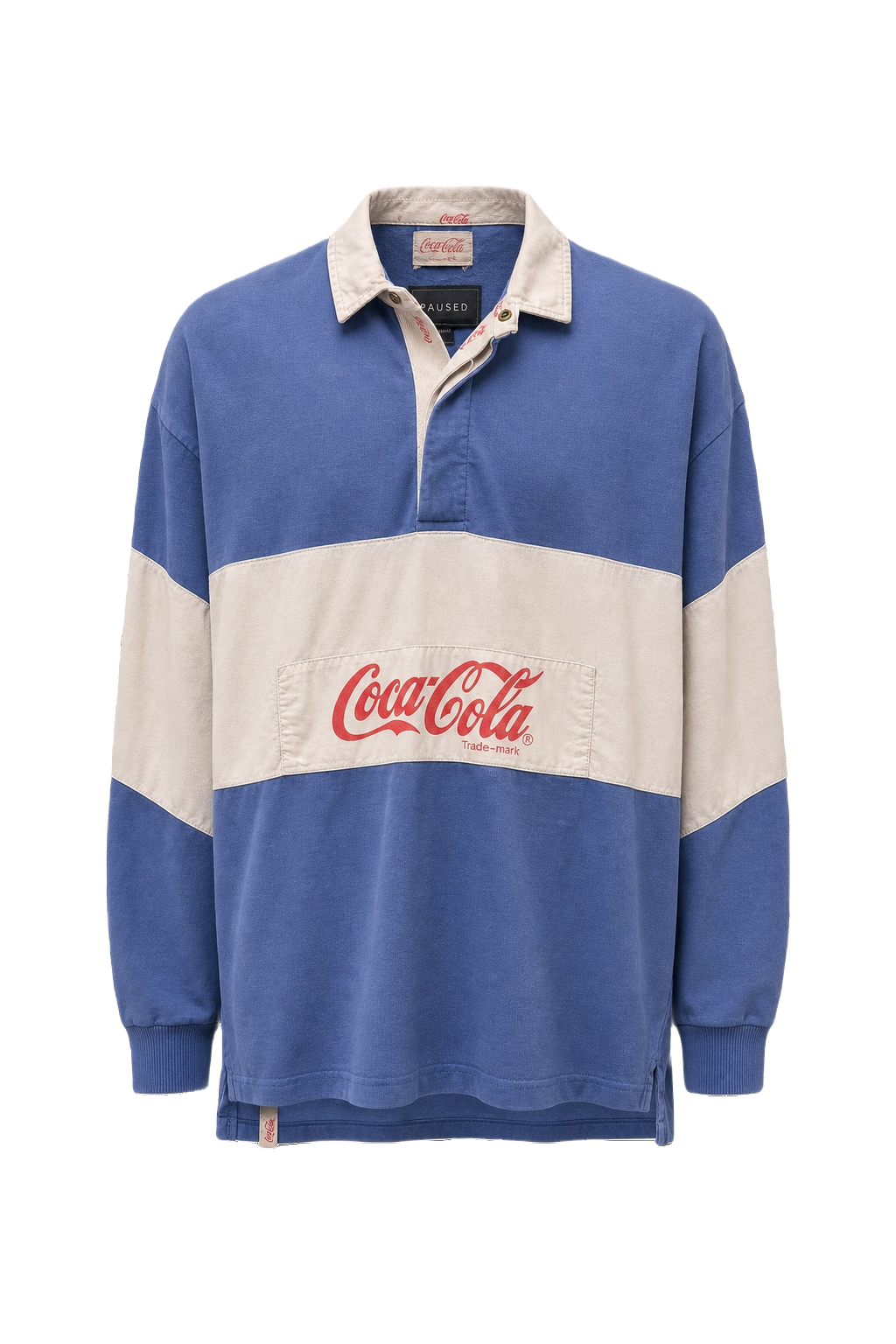 1980s Blue Cotton Polo - Front View
