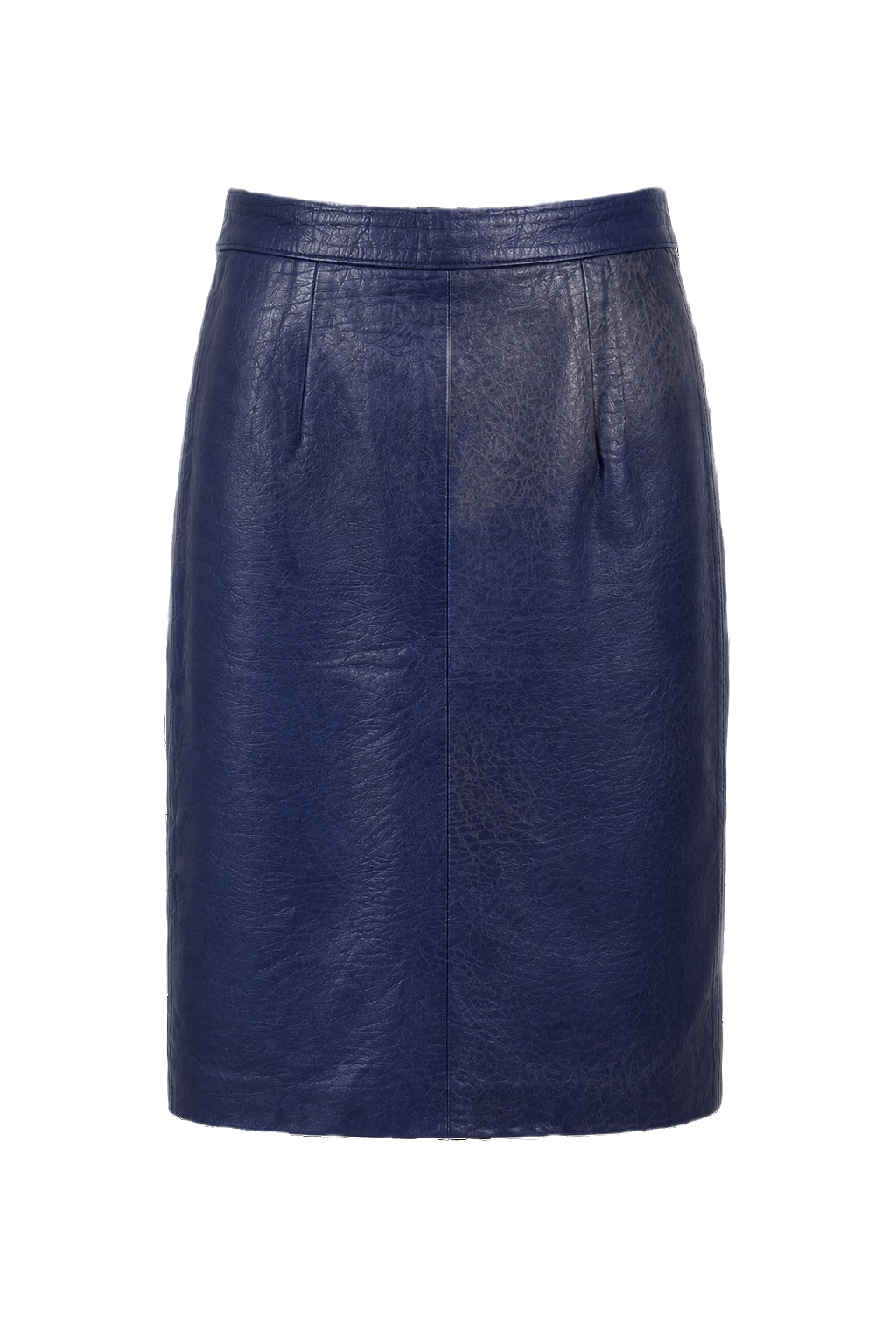 1990s Deep Blue Synthetic Skirt - Front View