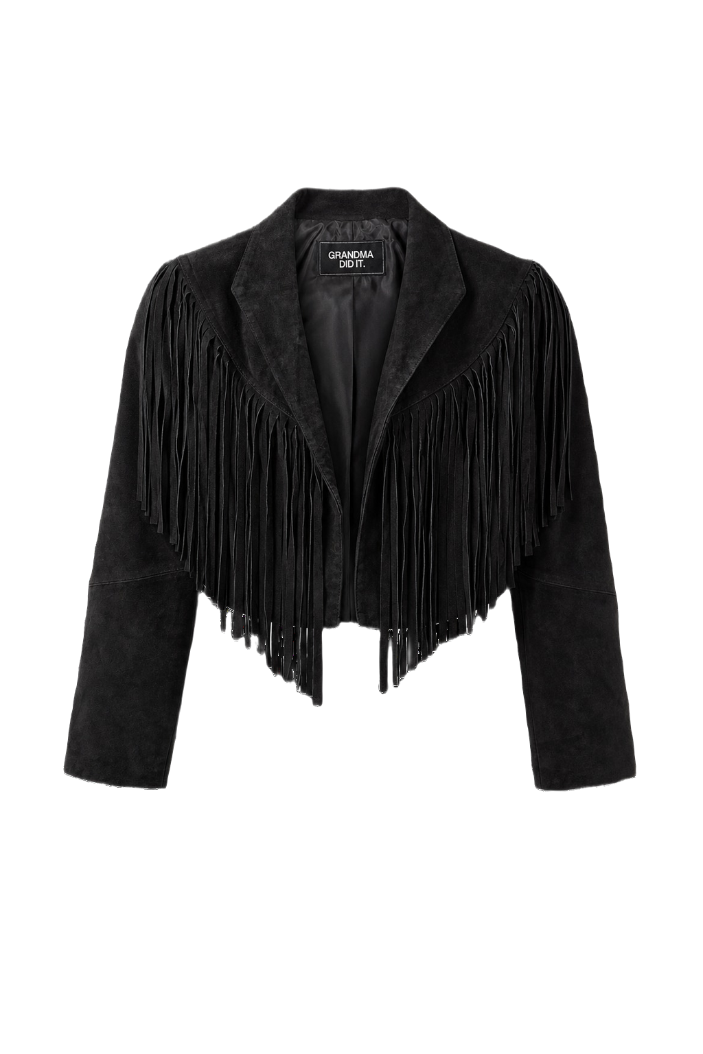 1970s Black Suede Jacket - Front View