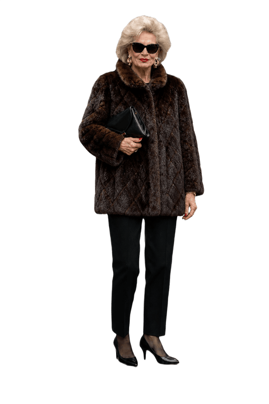 1980s Dark Brown Fur Coat - Model