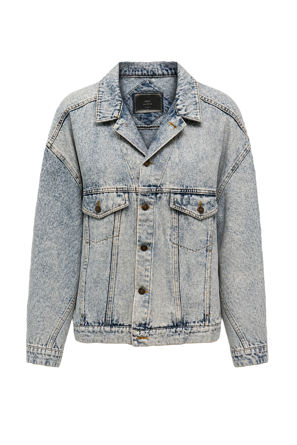 1980s Light Blue Denim Jacket - Front View